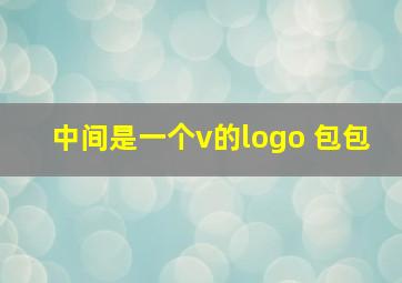 中间是一个v的logo 包包